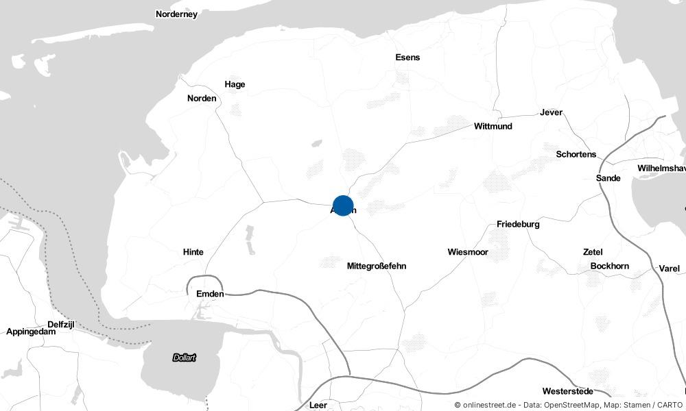 Karte: Wo liegt Aurich-Dietrichsfeld?