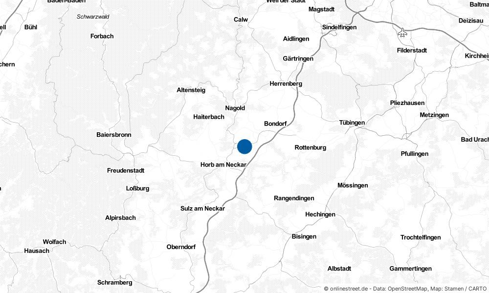 Karte: Wo liegt Eutingen im Gäu?