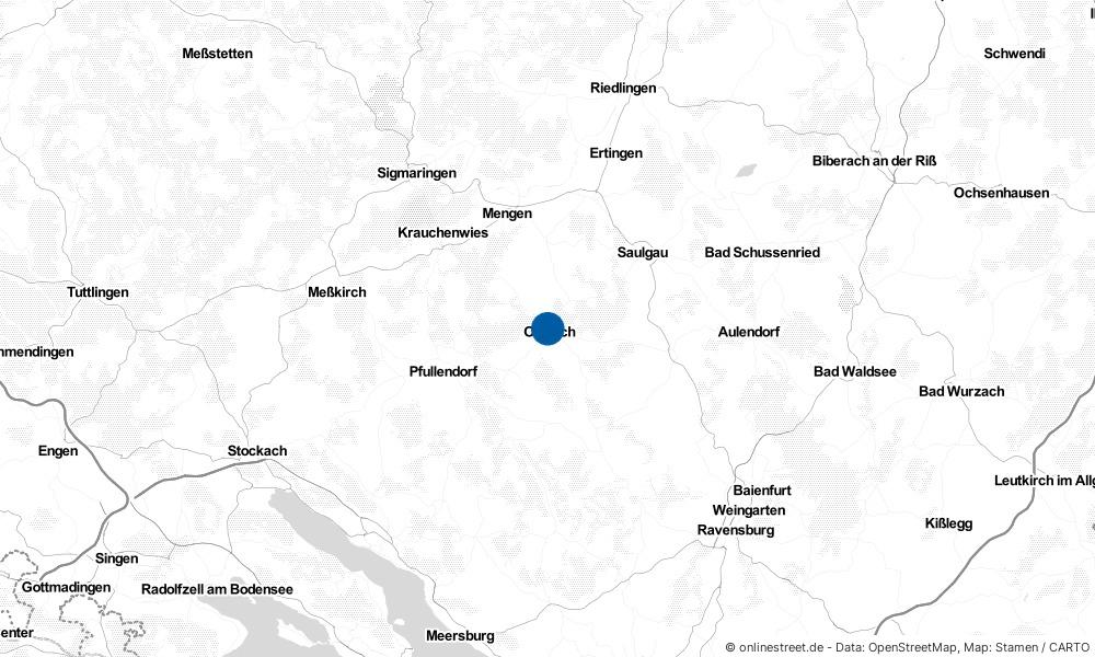 Karte: Wo liegt Ostrach?