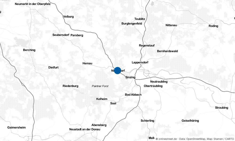 Karte: Wo liegt Nittendorf?