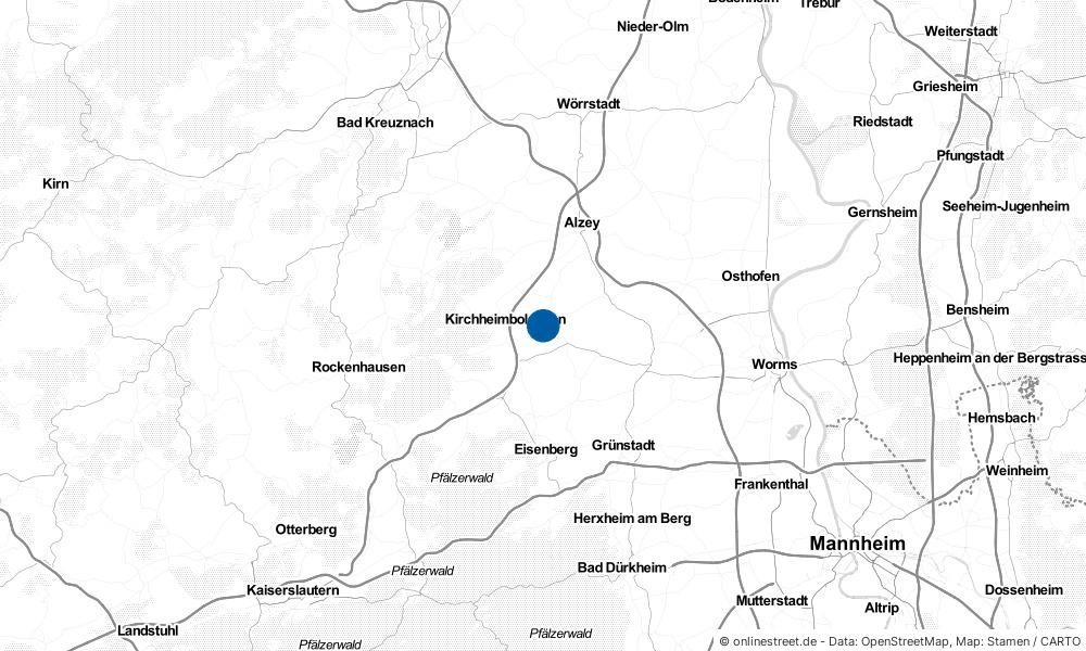 Karte: Wo liegt Gauersheim?