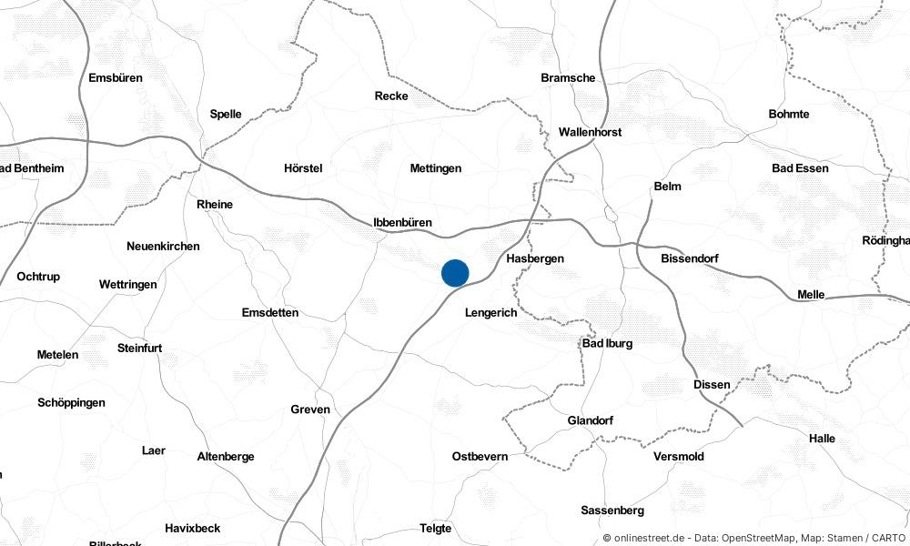 Karte: Wo liegt Tecklenburg?
