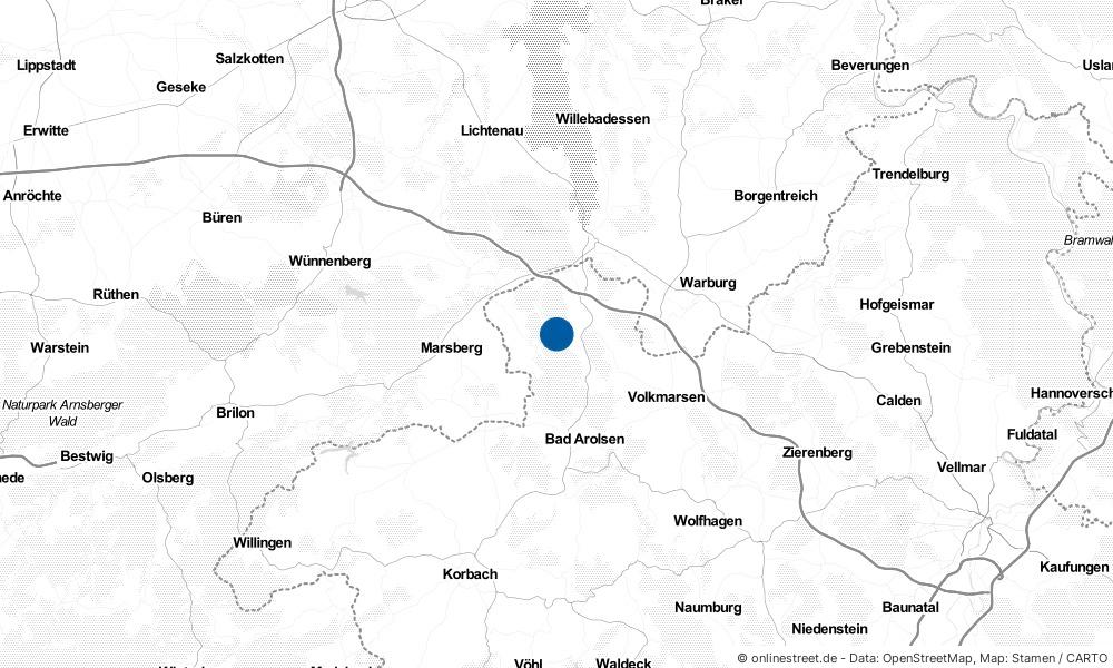Karte: Wo liegt Diemelstadt?