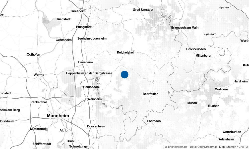 Karte: Wo liegt Grasellenbach?