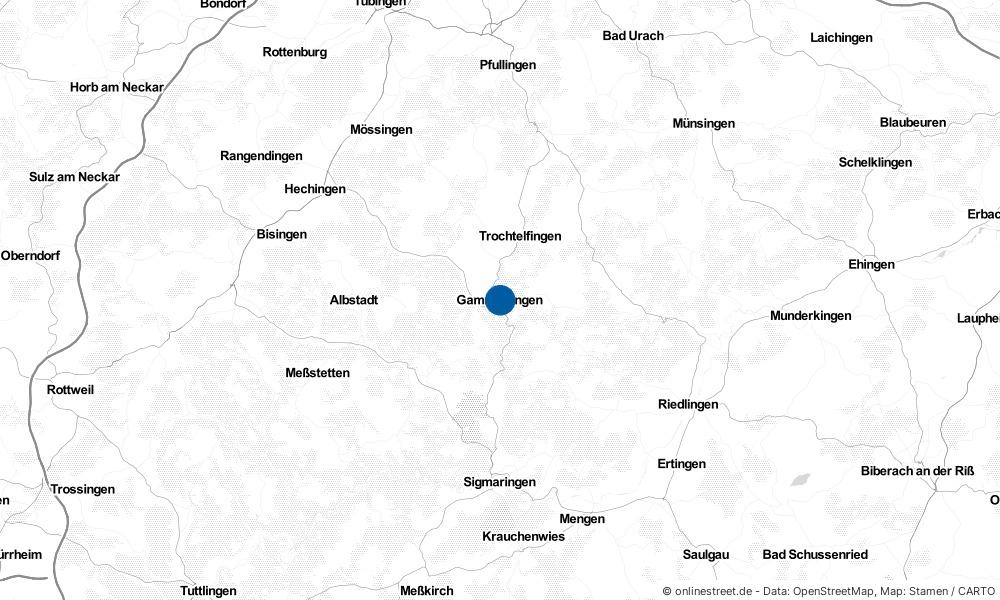 Karte: Wo liegt Gammertingen?