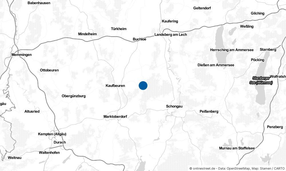 Karte: Wo liegt Osterzell?