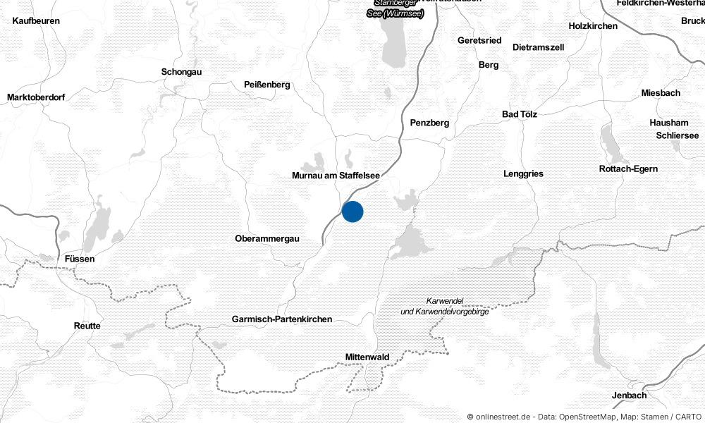 Karte: Wo liegt Ohlstadt?
