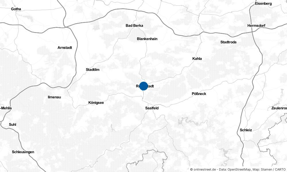 Karte: Wo liegt Rudolstadt?