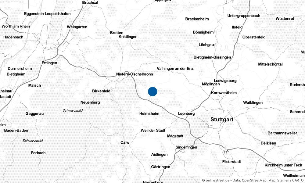 Karte: Wo liegt Mönsheim?