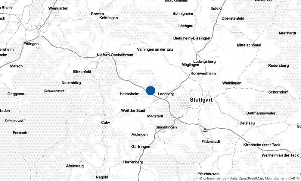 Karte: Wo liegt Rutesheim?