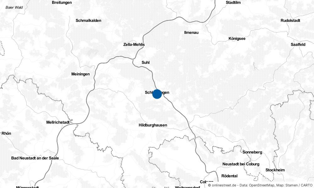 Karte: Wo liegt Schleusingen?