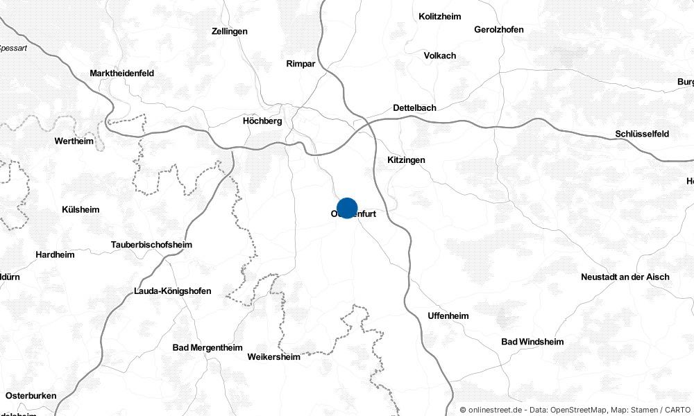Karte: Wo liegt Ochsenfurt?
