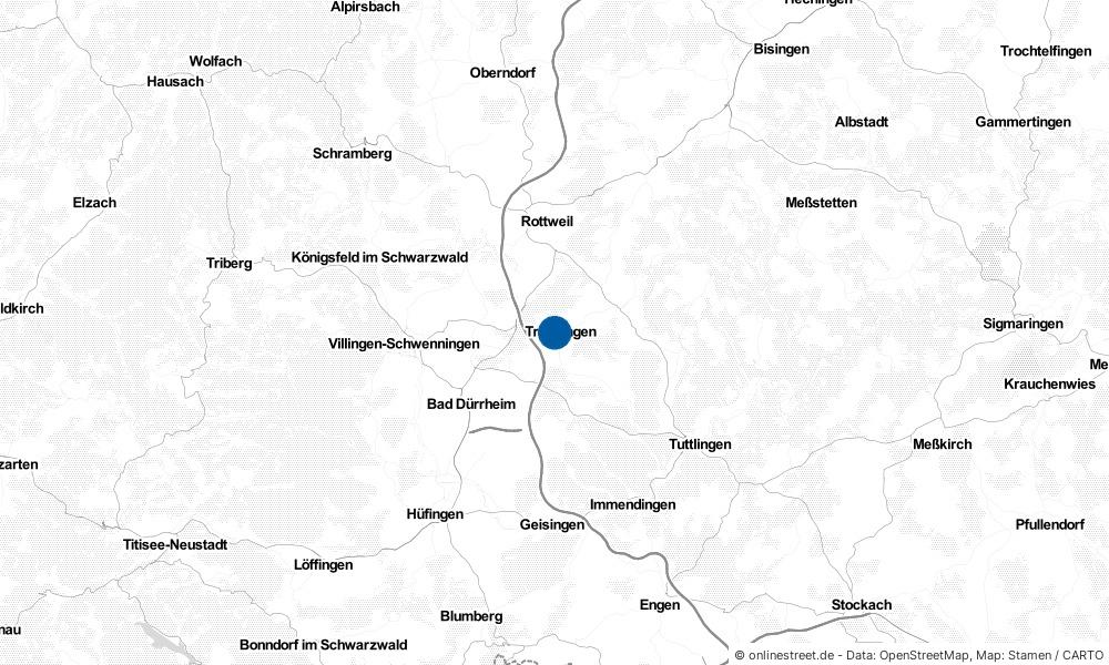 Karte: Wo liegt Trossingen?