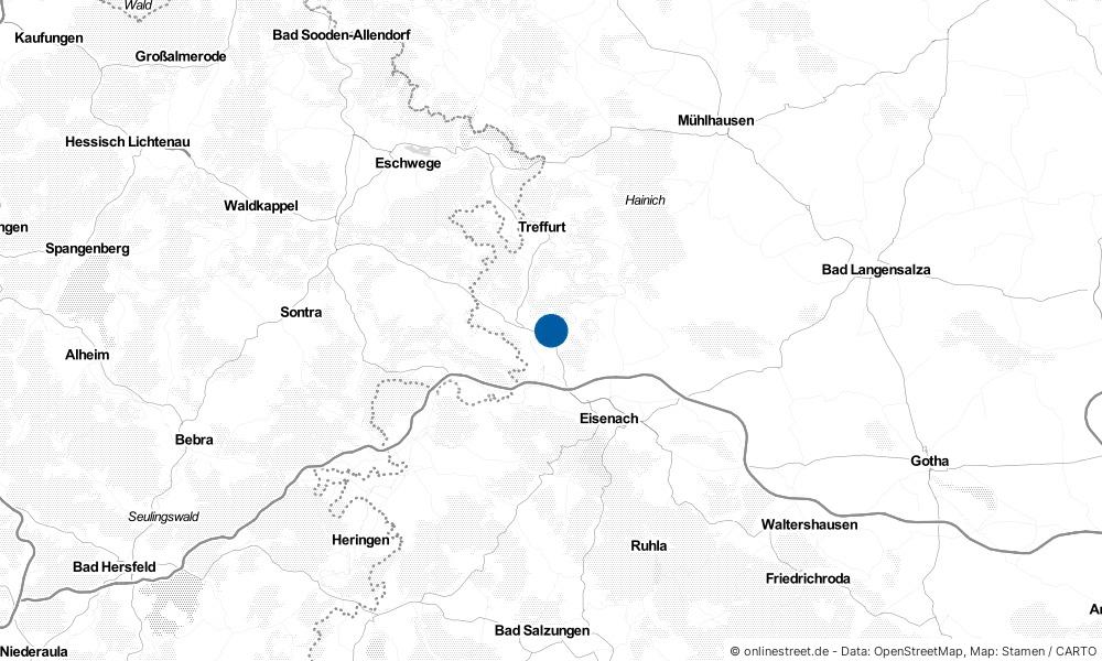 Karte: Wo liegt Creuzburg?
