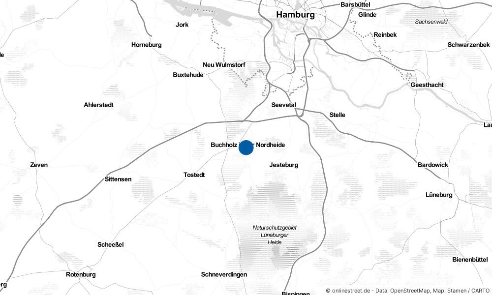Karte: Wo liegt Buchholz in der Nordheide?