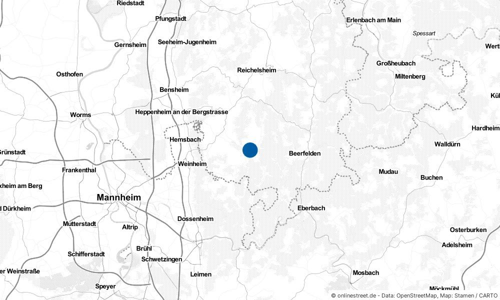 Karte: Wo liegt Wald-Michelbach?