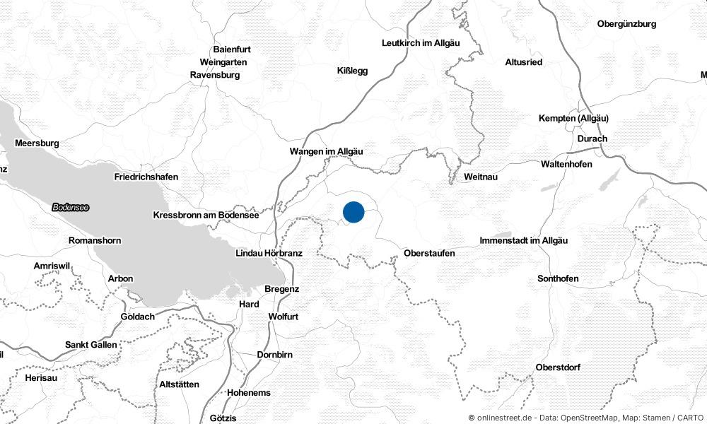 Karte: Wo liegt Lindenberg im Allgäu?