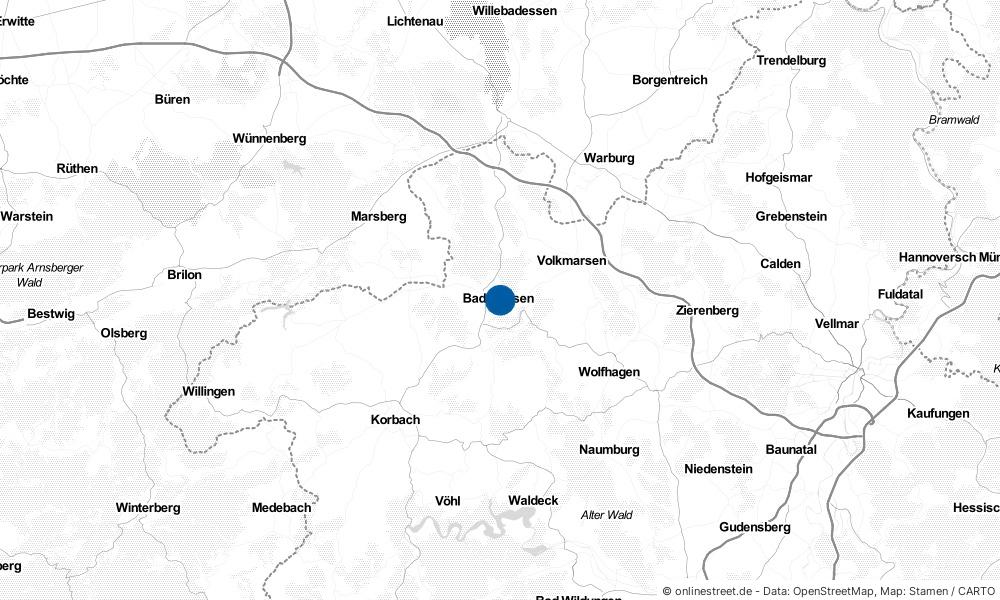 Karte: Wo liegt Bad Arolsen?