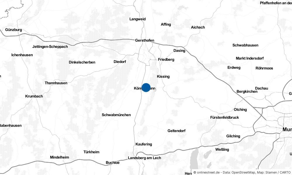Karte: Wo liegt Königsbrunn?