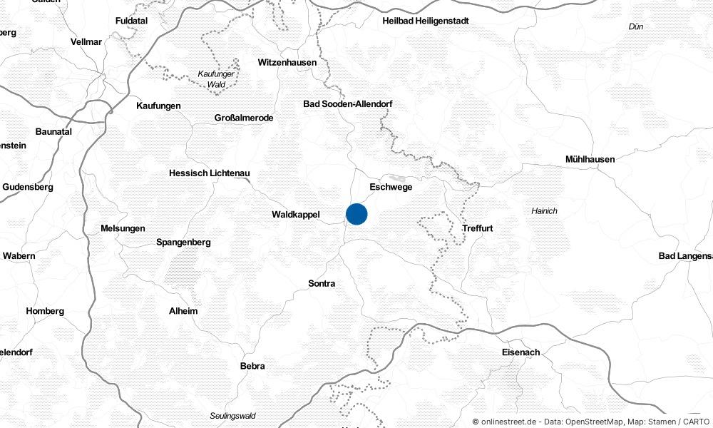Karte: Wo liegt Wehretal?