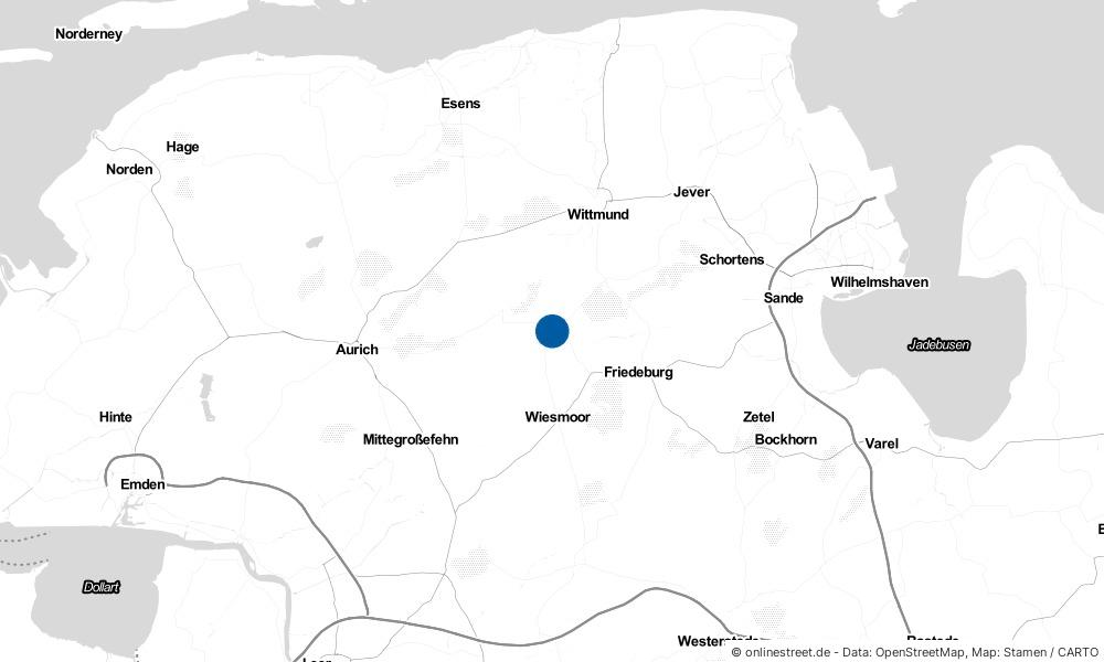Karte: Wo liegt Wiesedermeer?