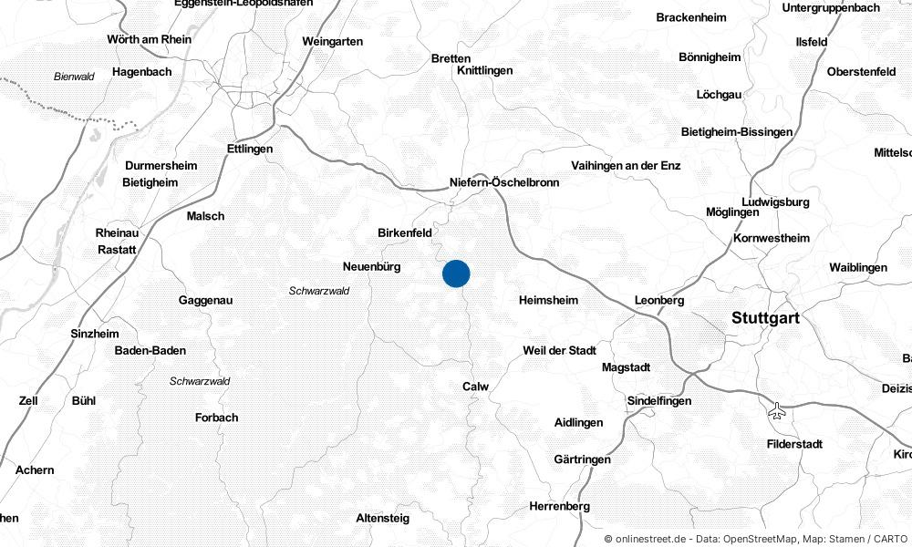 Karte: Wo liegt Unterreichenbach?