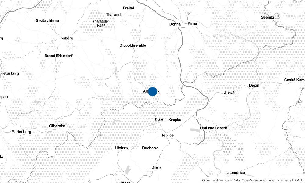 Karte: Wo liegt Altenberg?