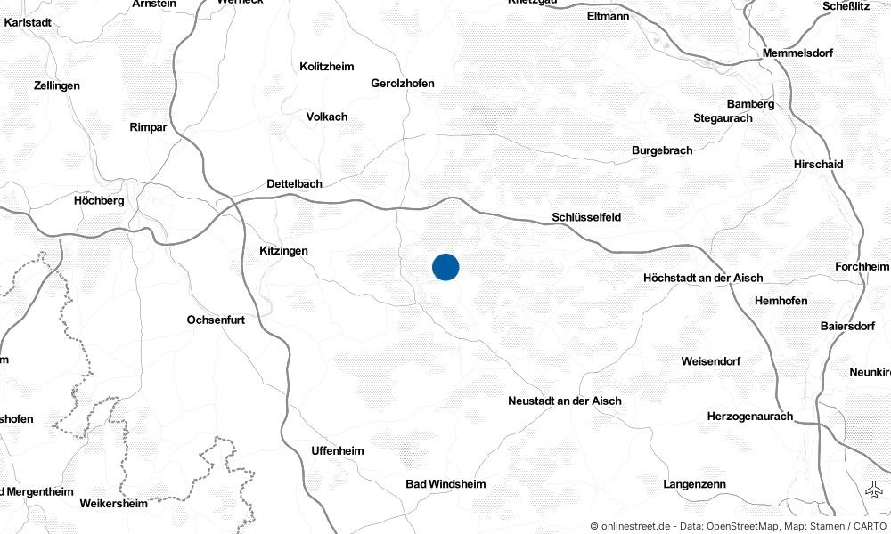 Karte: Wo liegt Oberscheinfeld?