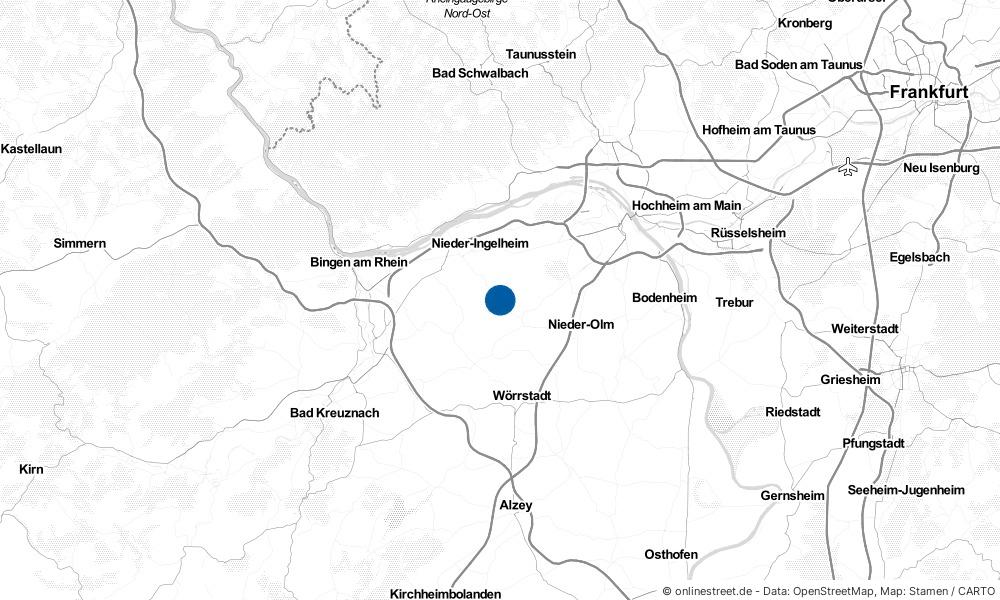 Karte: Wo liegt Schwabenheim an der Selz?