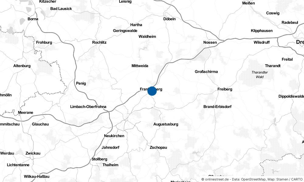 Karte: Wo liegt Frankenberg (Sachsen)?