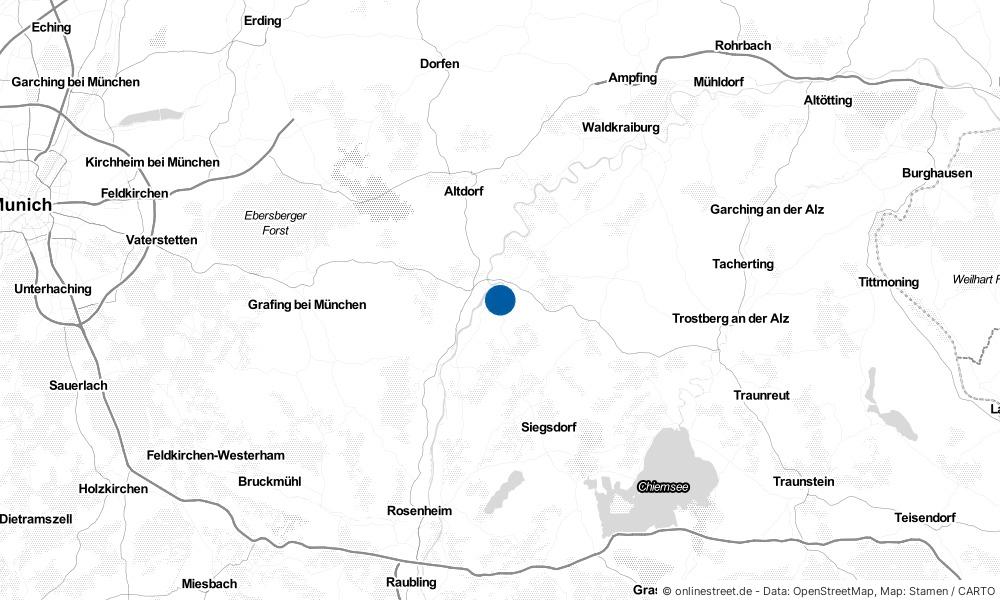 Karte: Wo liegt Eiselfing?
