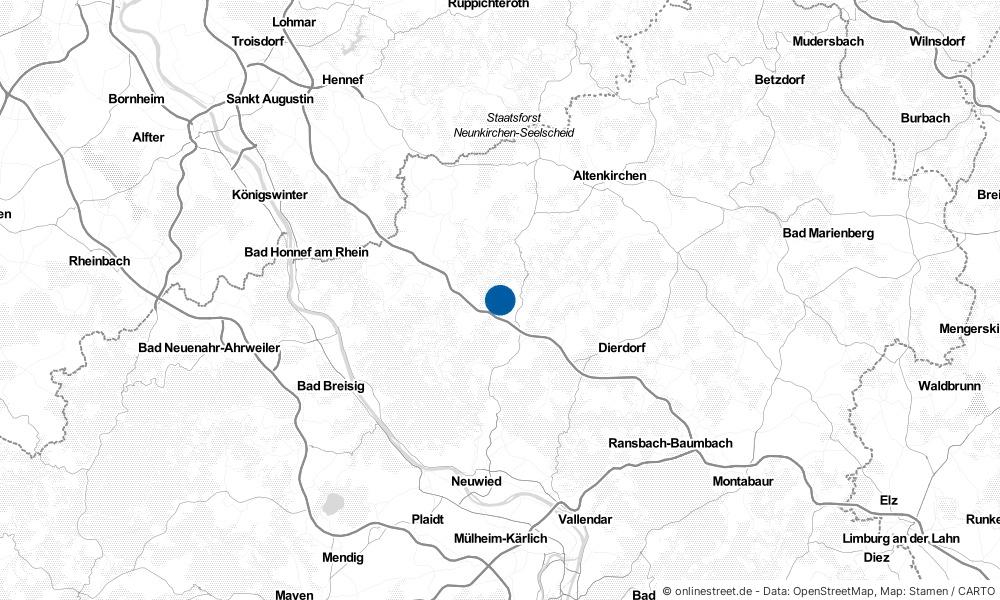 Karte: Wo liegt Obersteinebach?