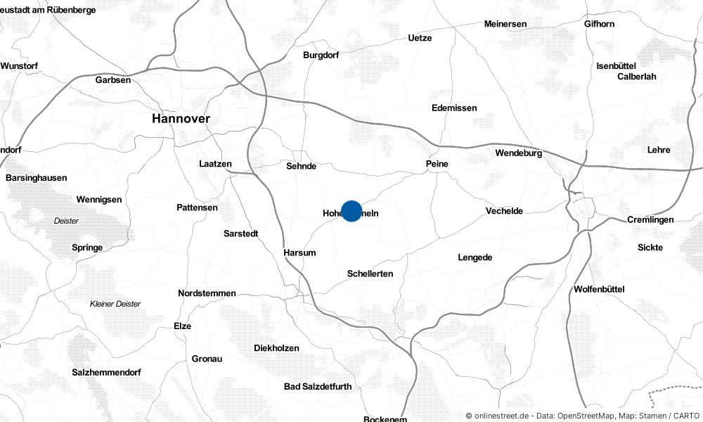 Karte: Wo liegt Hohenhameln?
