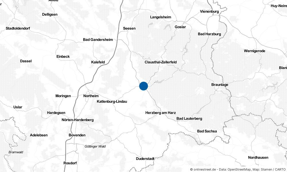 Karte: Wo liegt Osterode am Harz?