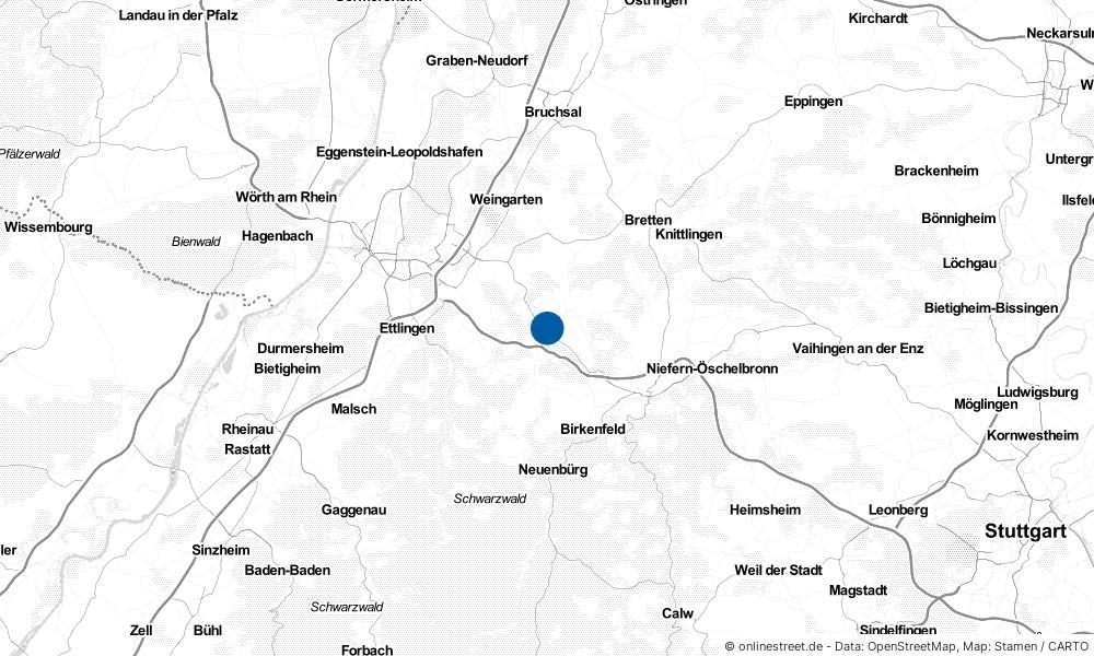 Karte: Wo liegt Remchingen?