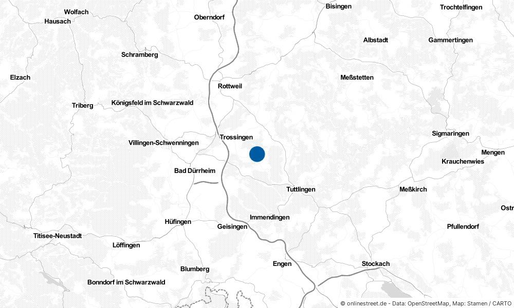 Karte: Wo liegt Gunningen?