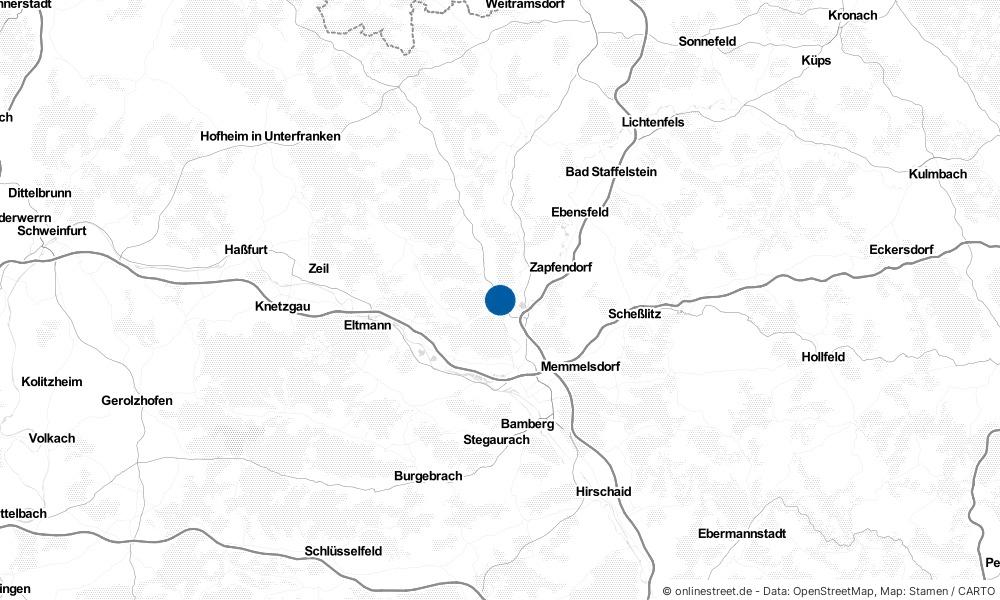 Karte: Wo liegt Baunach?