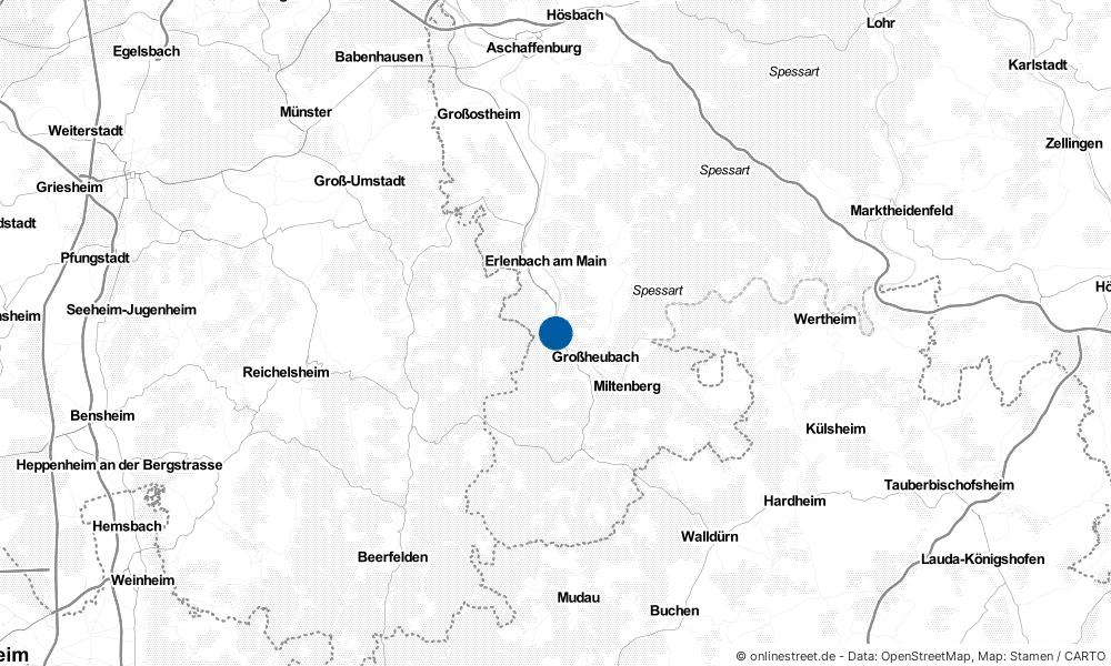Karte: Wo liegt Laudenbach?