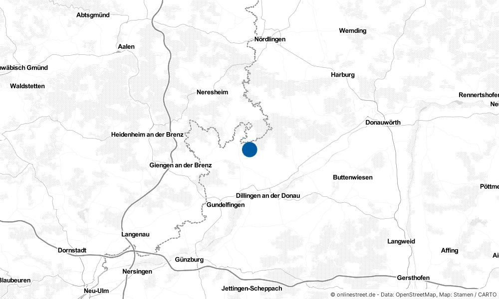 Karte: Wo liegt Mödingen?