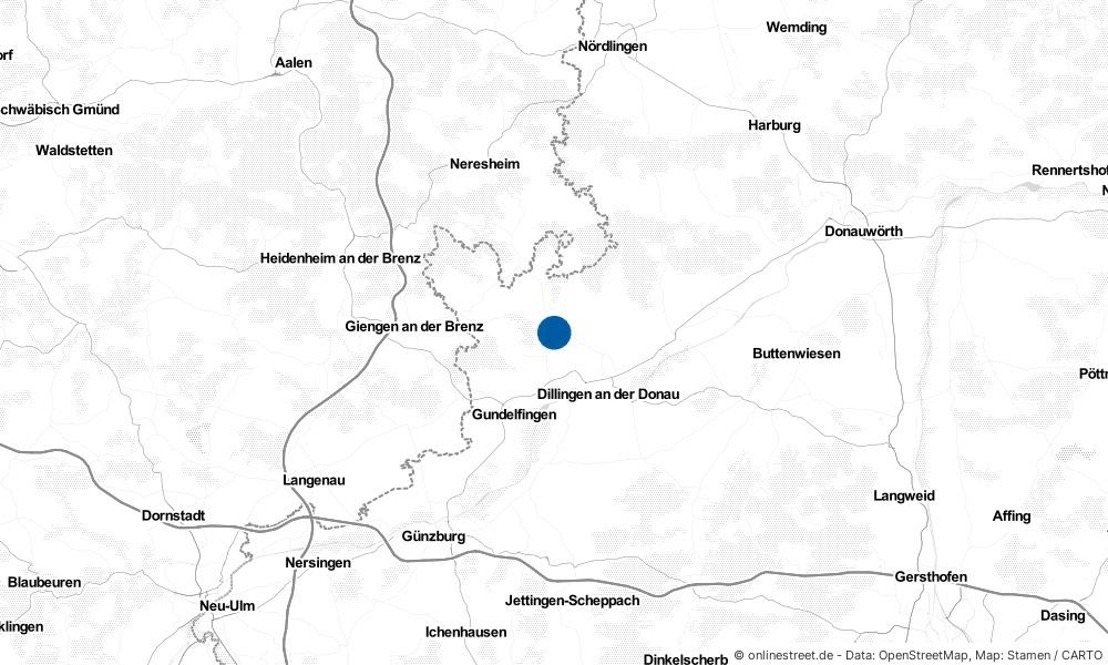 Karte: Wo liegt Wittislingen?