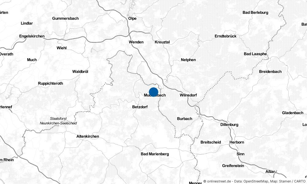 Karte: Wo liegt Mudersbach?