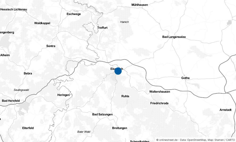 Karte: Wo liegt Eisenach?