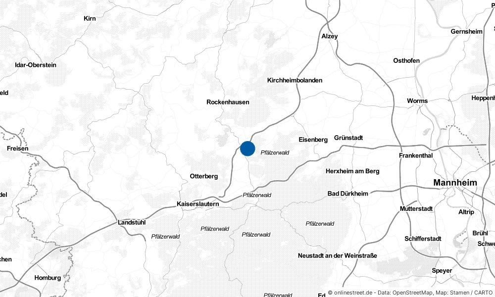 Karte: Wo liegt Münchweiler an der Alsenz?