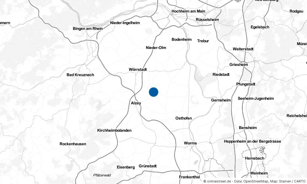 Karte: Wo liegt Gau-Odernheim?