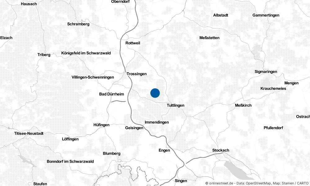 Karte: Wo liegt Seitingen-Oberflacht?