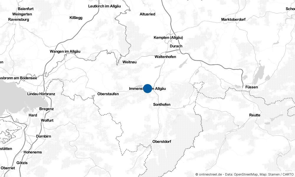 Karte: Wo liegt Immenstadt im Allgäu?