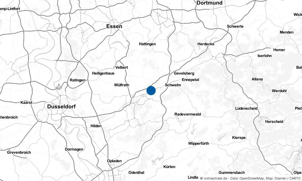 Karte: Wo liegt Wuppertal?