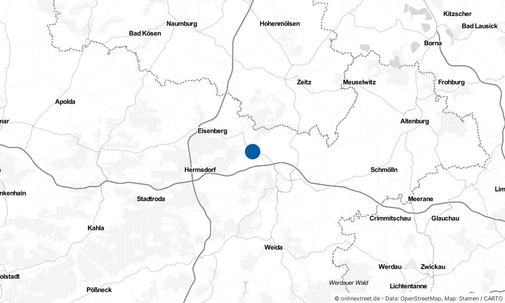 Karte: Wo liegt Bad Köstritz?