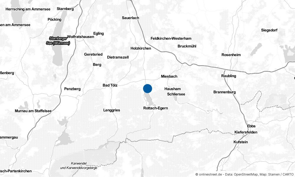 Karte: Wo liegt Gmund am Tegernsee?