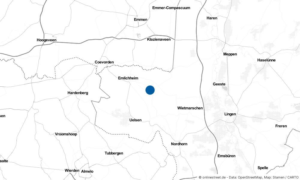 Karte: Wo liegt Hoogstede?